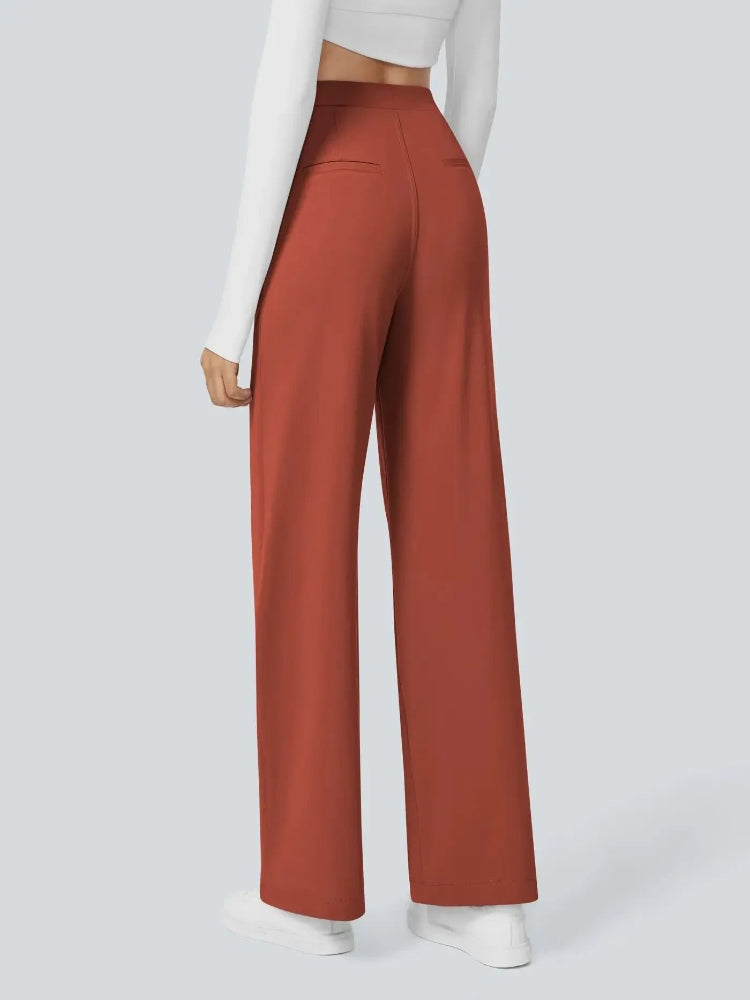 Women’s Casual Straight-Leg Pants with Pockets