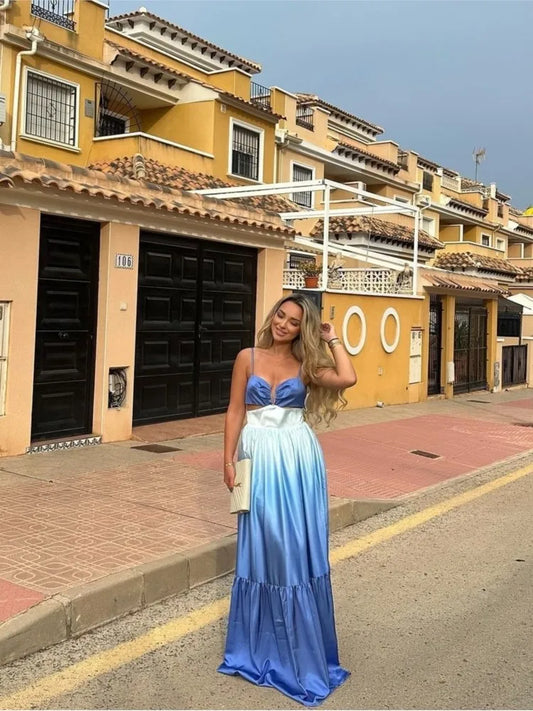 Women’s Gradient Spaghetti Strap Maxi Dress