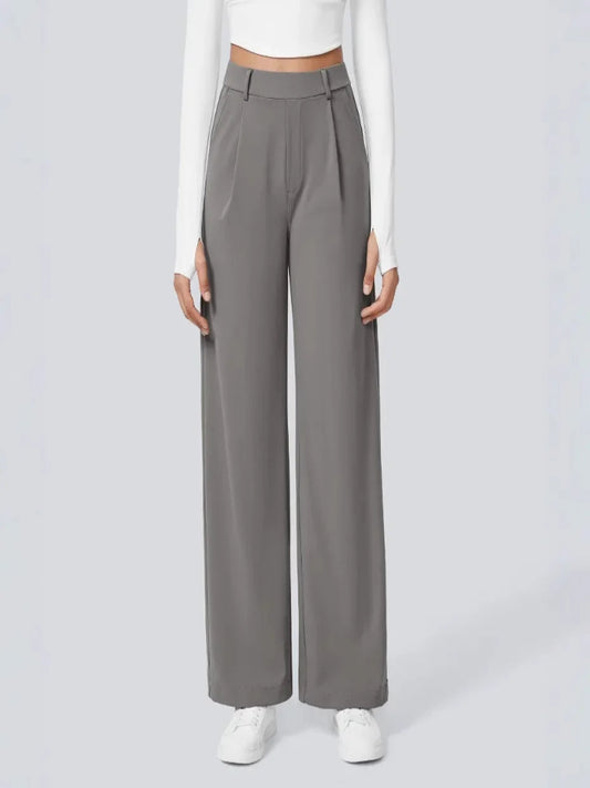 Women’s Casual Straight-Leg Pants with Pockets