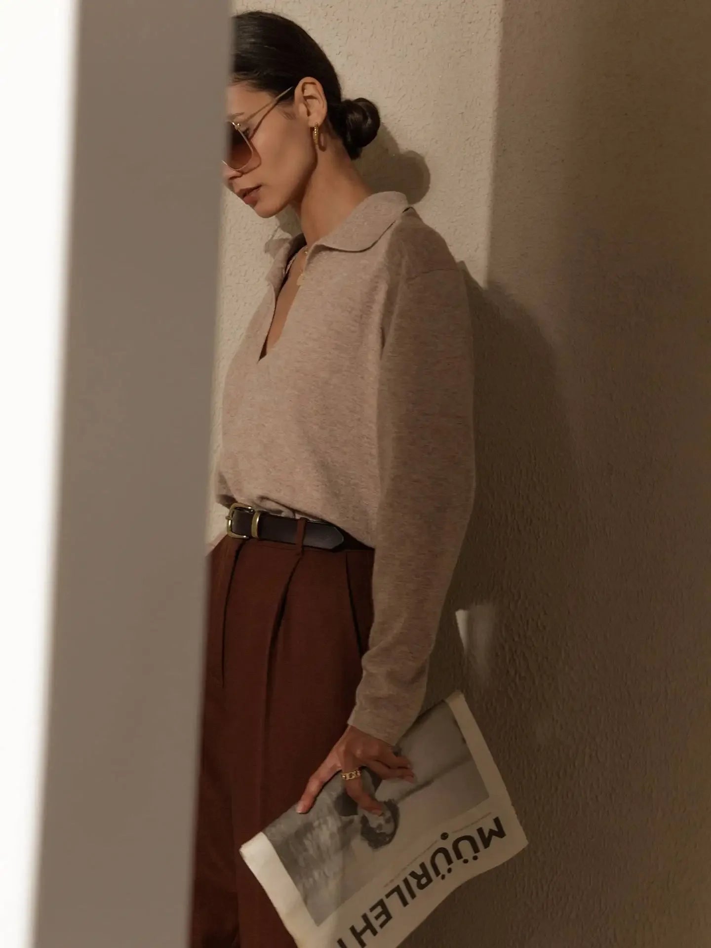 Women’s Polo Neck Knit Pullover Sweater