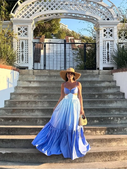 Women’s Gradient Spaghetti Strap Maxi Dress