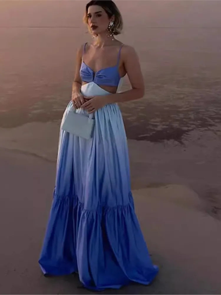 Women’s Gradient Spaghetti Strap Maxi Dress