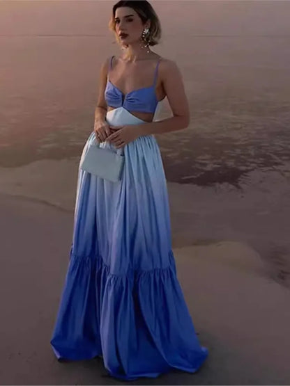Women’s Gradient Spaghetti Strap Maxi Dress