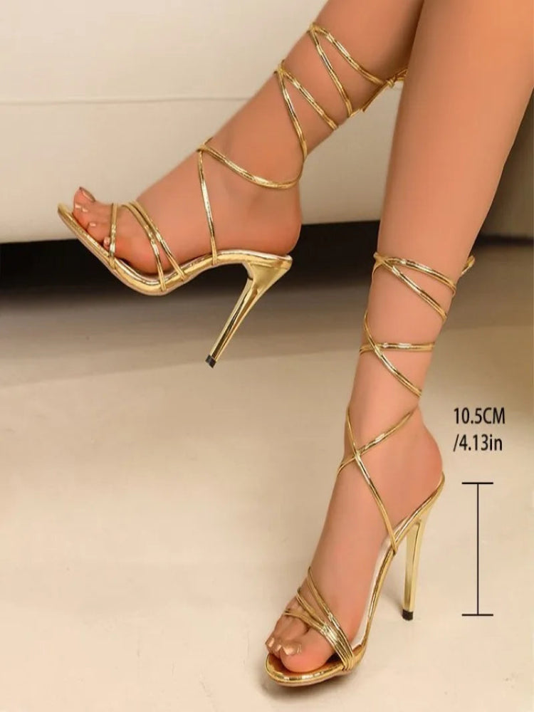 Women’s Square Toe Strap High Heels