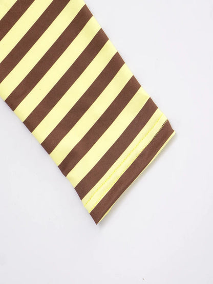 Women’s Striped Long-Sleeve Slim Top