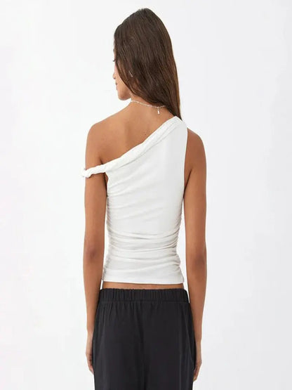 Women’s One-Shoulder Slim Summer Top