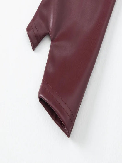 Women’s One-Shoulder PU Tank Top