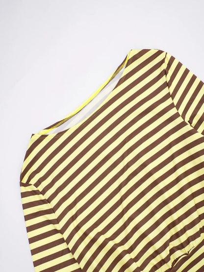Women’s Striped Long-Sleeve Slim Top