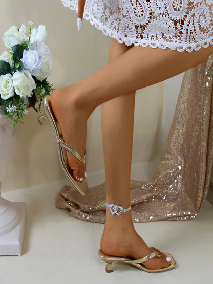 Women’s Square Toe Thin Strap Flip-Flops