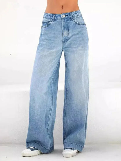 Women’s Wide-Leg Light Blue Denim Jeans
