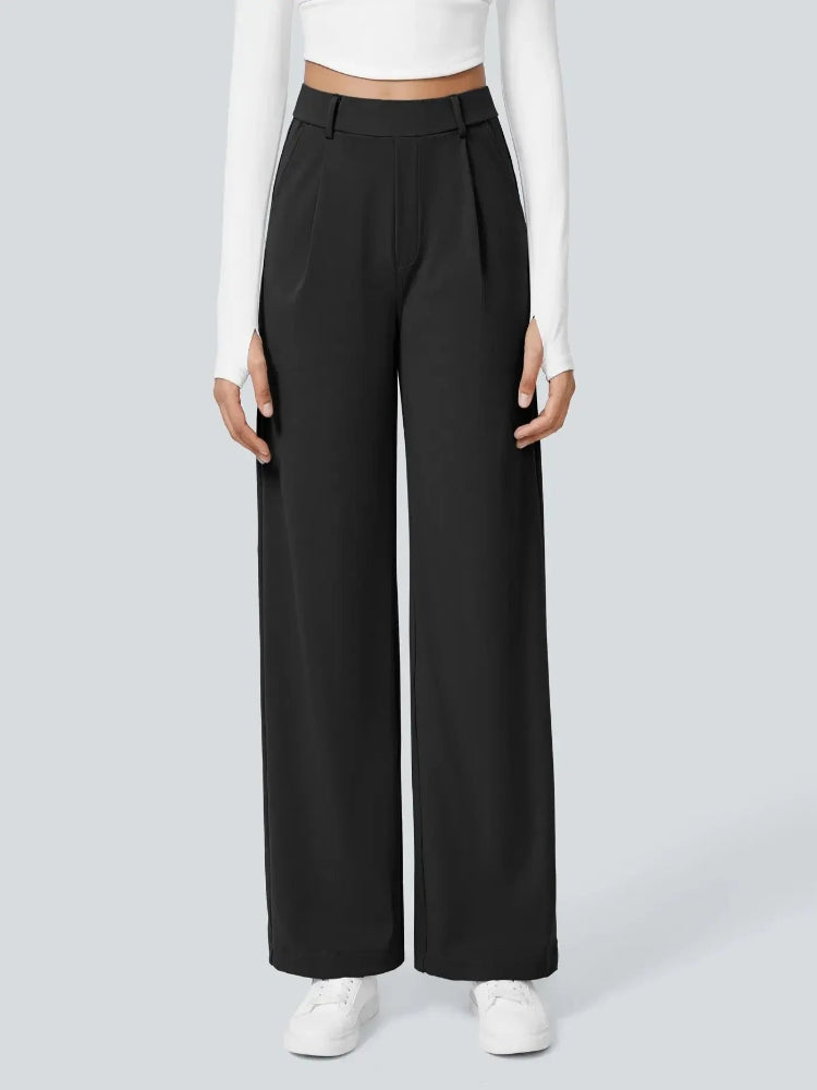 Women’s Casual Straight-Leg Pants with Pockets
