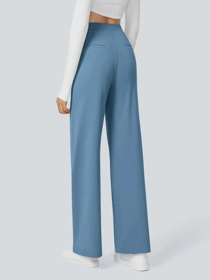 Women’s Casual Straight-Leg Pants with Pockets