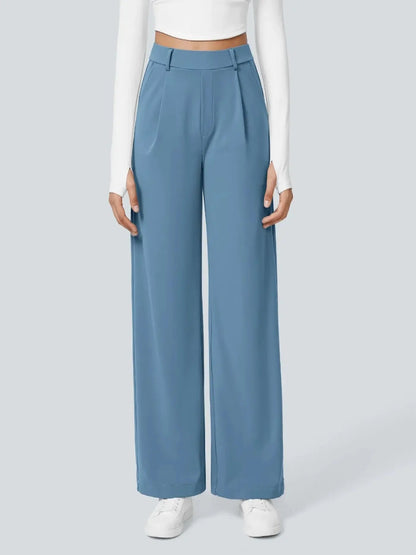 Women’s Casual Straight-Leg Pants with Pockets