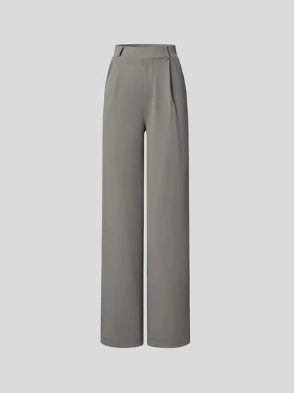 Women’s Casual Straight-Leg Pants with Pockets