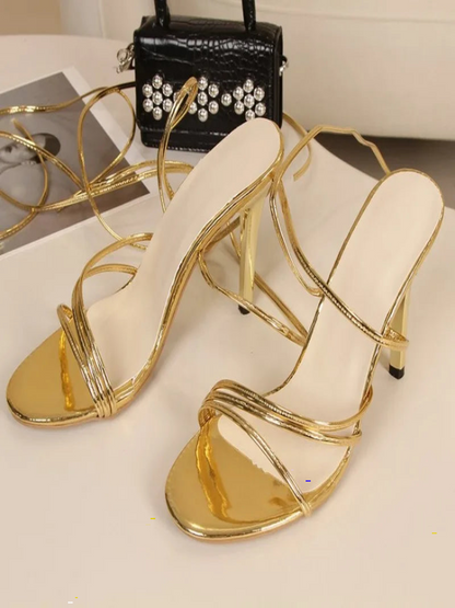 Women’s Square Toe Strap High Heels